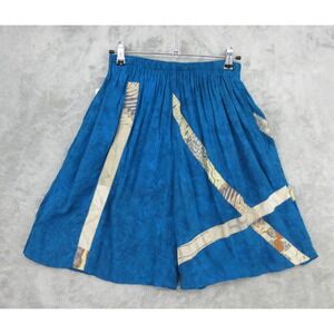 VTG Nativewear Designs Shorts Womens Size L Batik Patchwork Bali Artsy Pull On